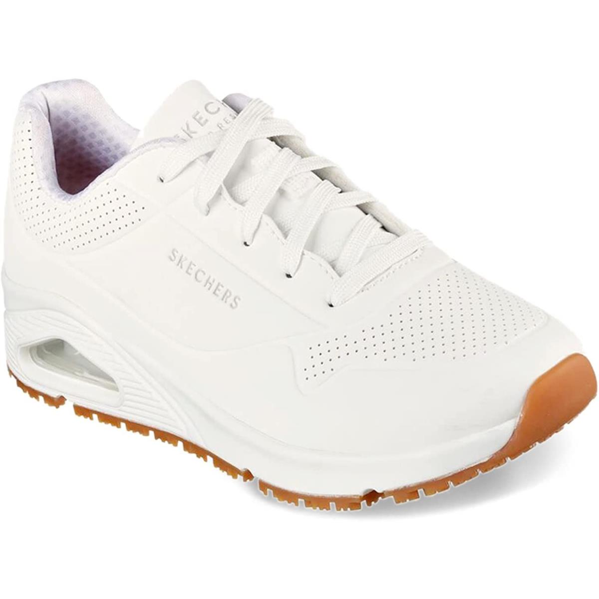 Skechers Women`s Uno Sr 108021 Wht Food Service Shoe