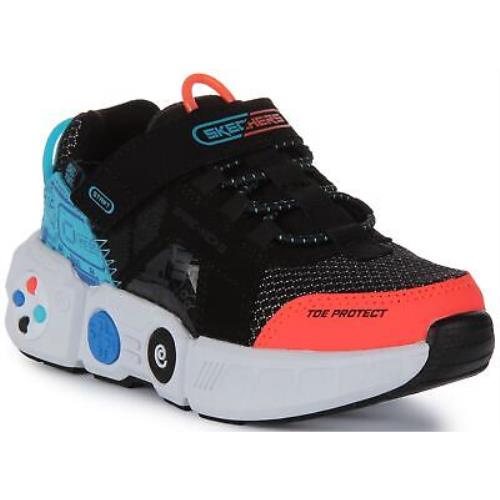 Skechers Game Kicks Gametronix Mesh Sneaker Black Multi Kids US 0.5C - 13.5C - BLACK MULTI