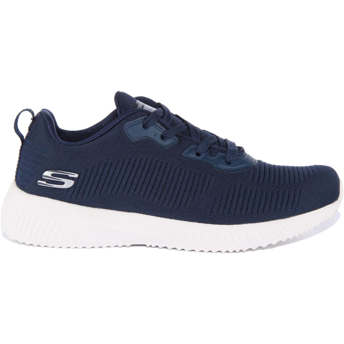 Skechers Squad Mens Lace Up Athletic Mesh Sneakers In Navy Size US 7 - 13 - NAVY