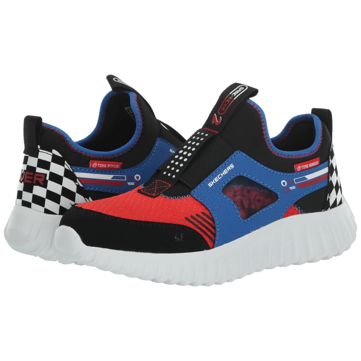 Boy`s Skechers Kids Depth Charge 2.0-Techno Point 402268L Little Kid/big Kid - Blue/Multi