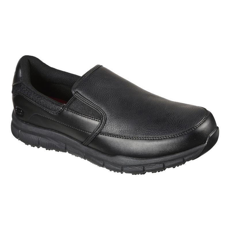 Mens Skechers Work Relaxed Fit: Nampa -groton SR Black Leather