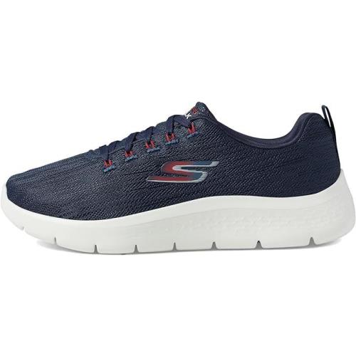 Man Skechers GO Walk Flex Quota Lace Up Shoe 216481 Color Navy/red - Navy/Red