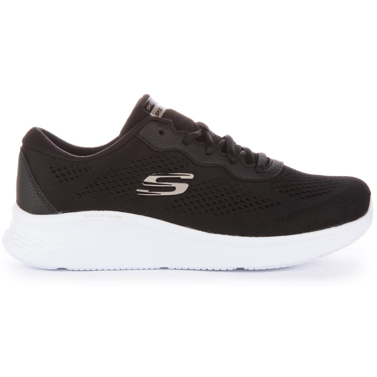 Skechers Skech Lite Pro Perfect Time Vegan Sneaker Black White Womens US 5 - 10 - BLACK WHITE