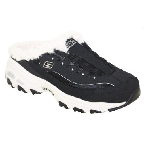 Skechers Women`s D`lites Comfy Step Slip-on Sneaker Style 149783 Blk - Black