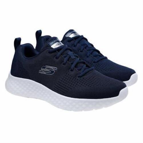 Skechers Mens Sneakers Navy Blue Lite Foam Air-cooled Memory Comfort Insole Logo