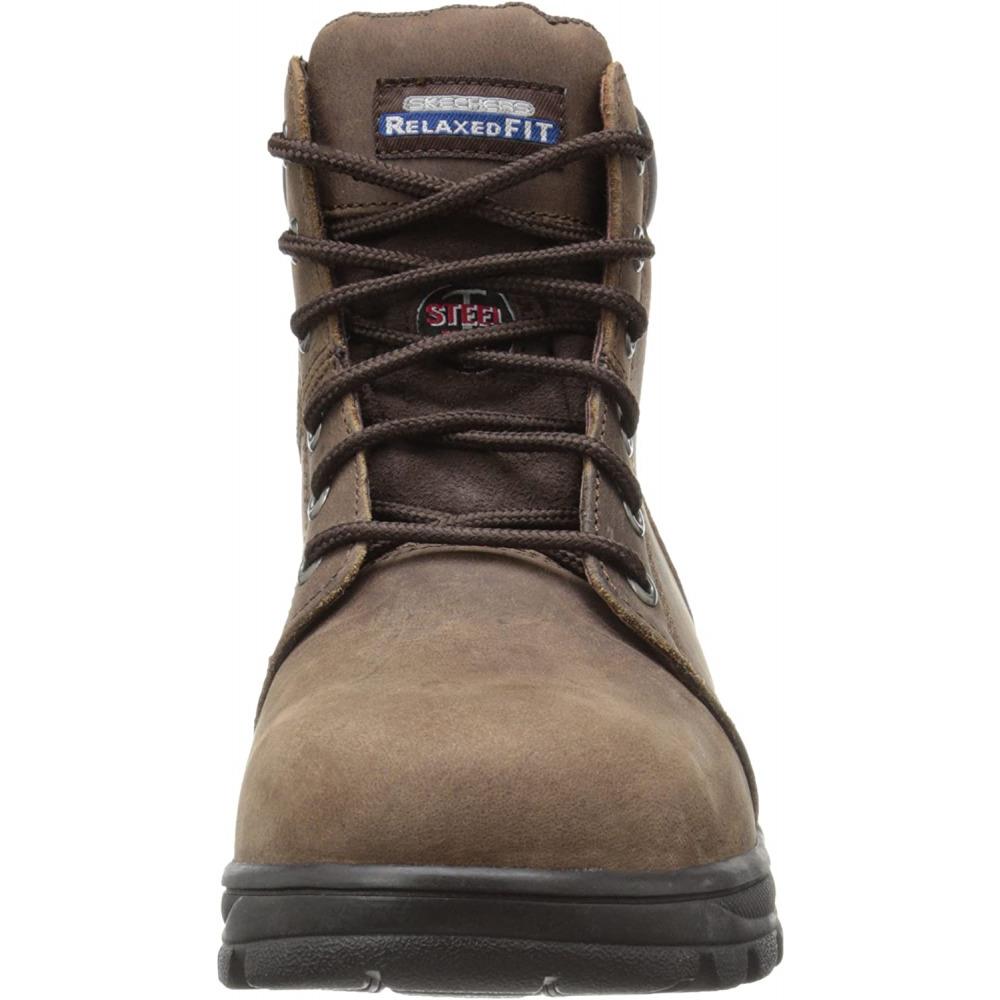 Skechers For Work Women`s Workshire Peril Steel Toe Boot - Dark Brown