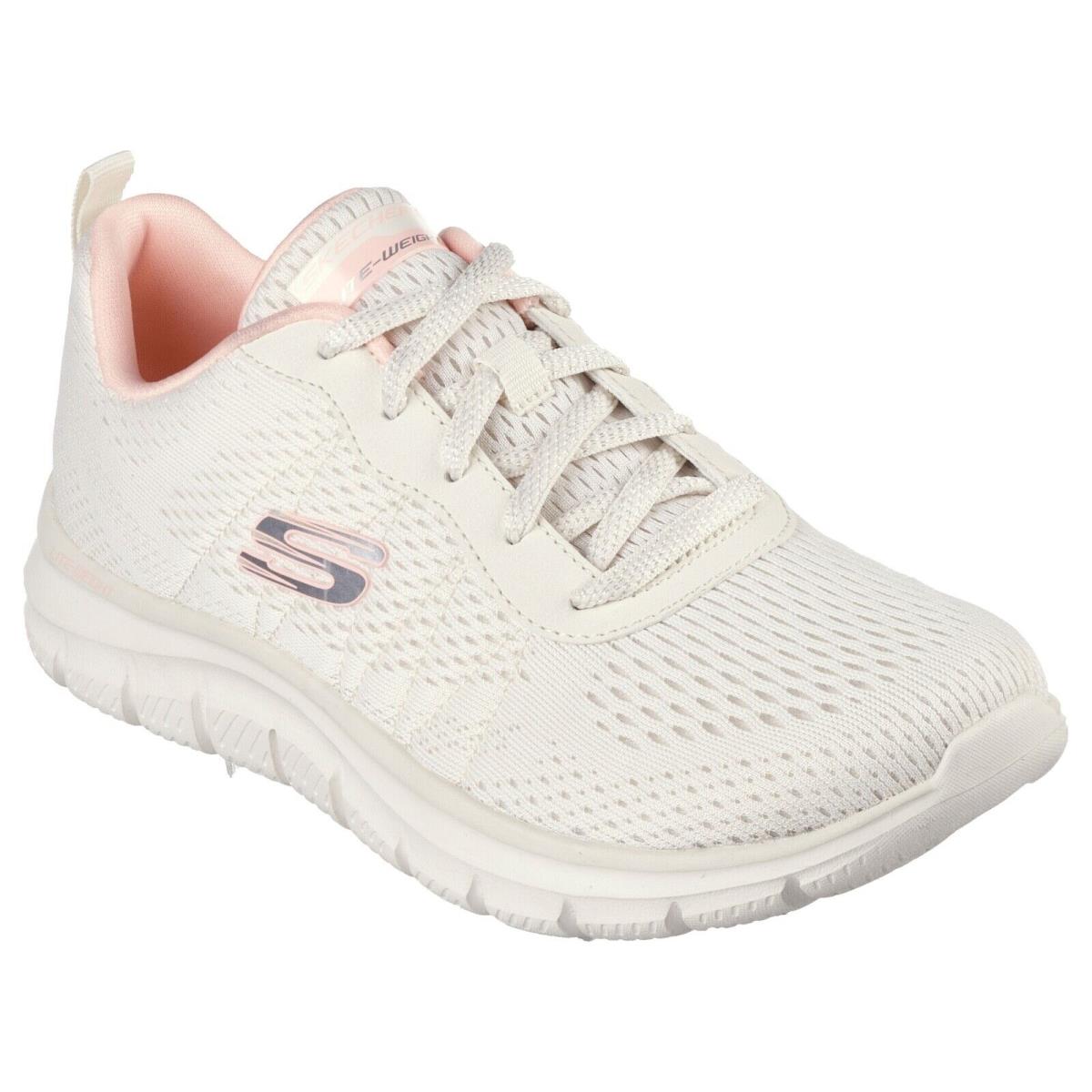 Skechers Most Popular Women`s Track - Staple - 7.5M - natural/pink