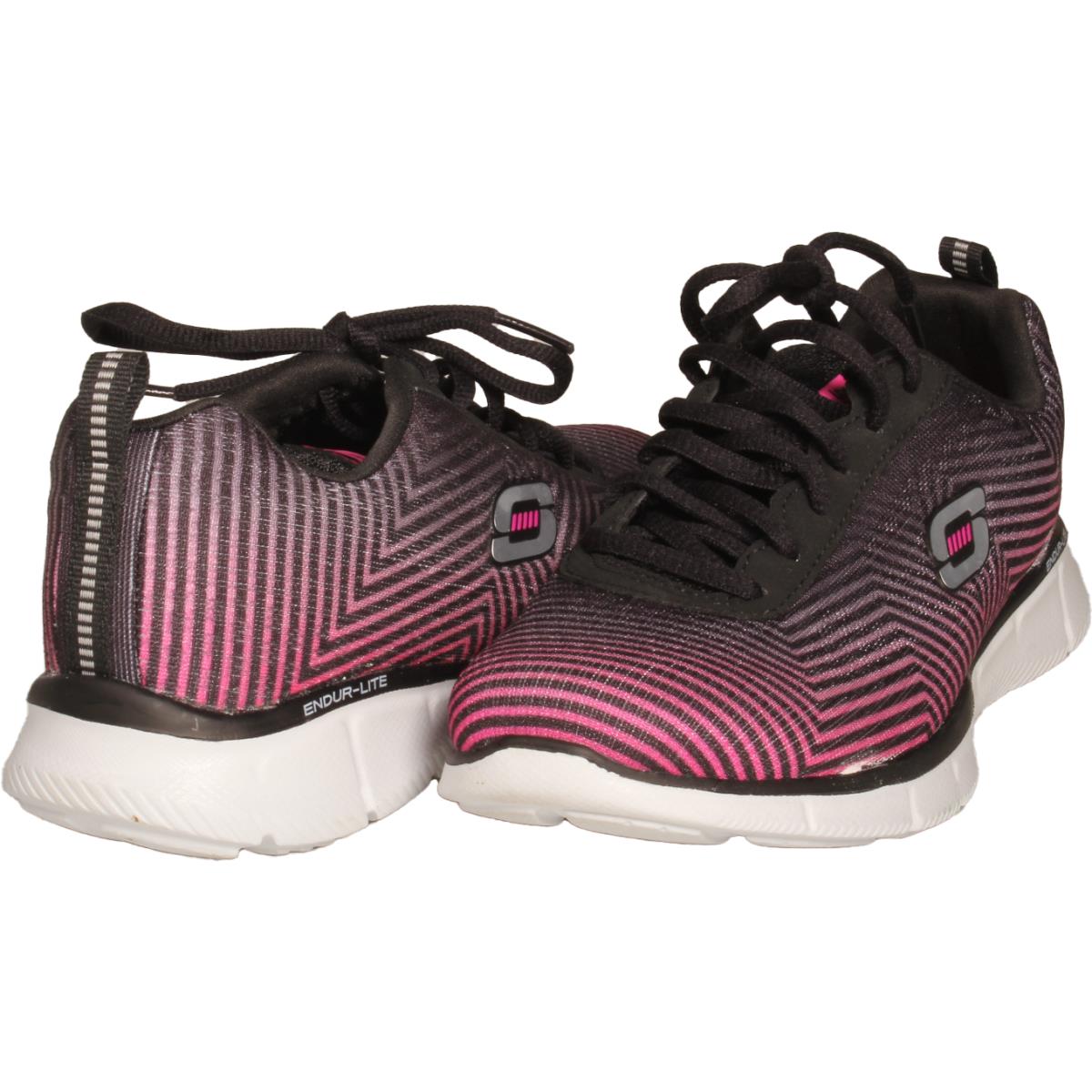 Skechers Equalizer Expect Miracles Womens Sneaker Black Pink US Size 6.5