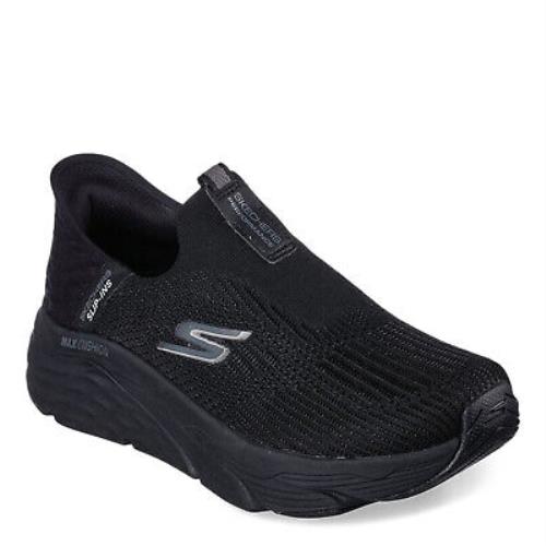 Women`s Skechers Slip-ins: Max Cushioning - Smooth Sneaker 128571-BBK Black Syn