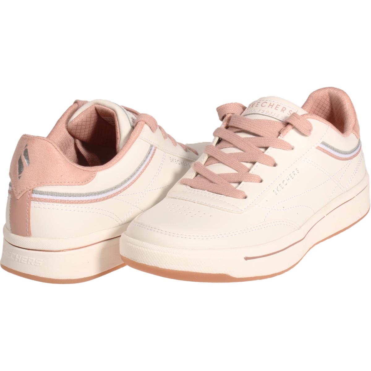 Skechers Street LA Downtown - Fashion Kourt Womens Sneaker White /lt Pink Size 7