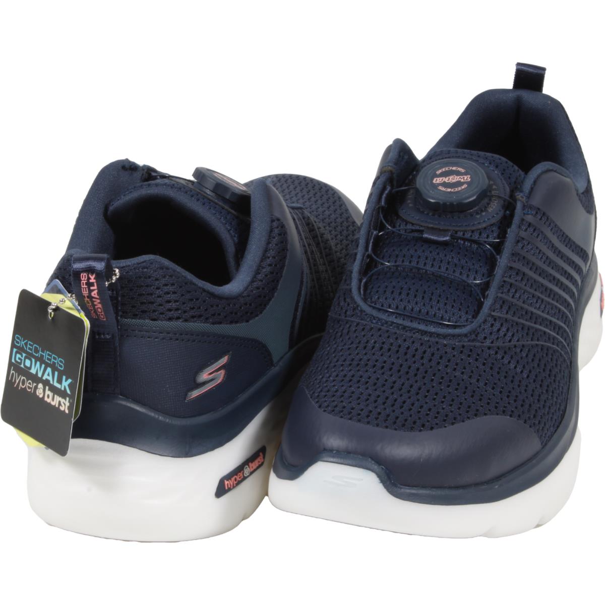 Skechers Gowalk Hyper Burst- Bold Outlook Womens Sneaker Navy / Pink US Size 9.5 - Blue
