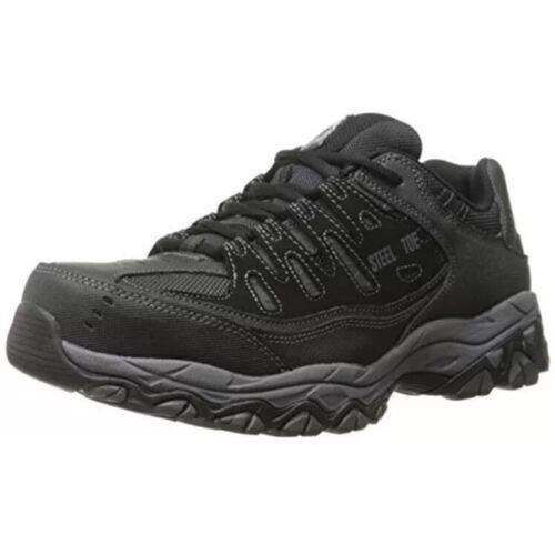 Skechers For Work Men`s 77055 Cankton Athletic Lace Boot Black/charcoal Size 7.5 - Black/Charcoal