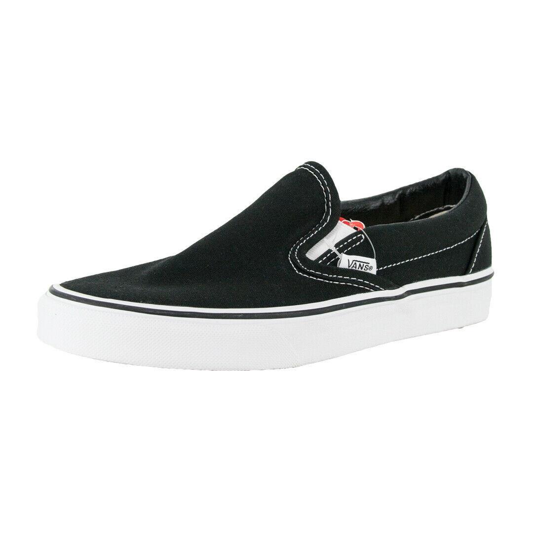Vans Classic Slip-on Sneakers Black Unisex Canvas Slip On M Size 8.0 W 9.5 - Black