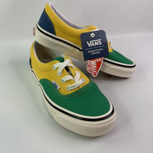 Vans Era 95 DX Anaheim Factory Sneaker Retro Yellow Blue Green Womens 6