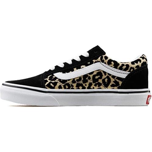 Vans Old Skool Flocked Leopard Sneaker Big Kids 7 Womens 5.5