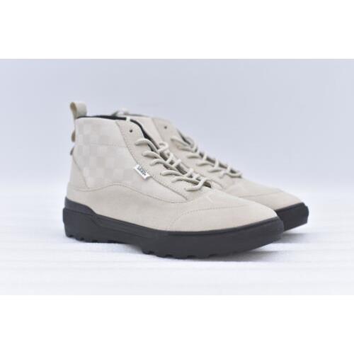 Women`s Vans Checkerboard Colfax Boot MTE-1 Leather Shoes in Cream Size 8