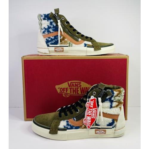Vans Sk8-Hi Reissue Ca Mixed Textile Military Olive Sneakers Size 8.5