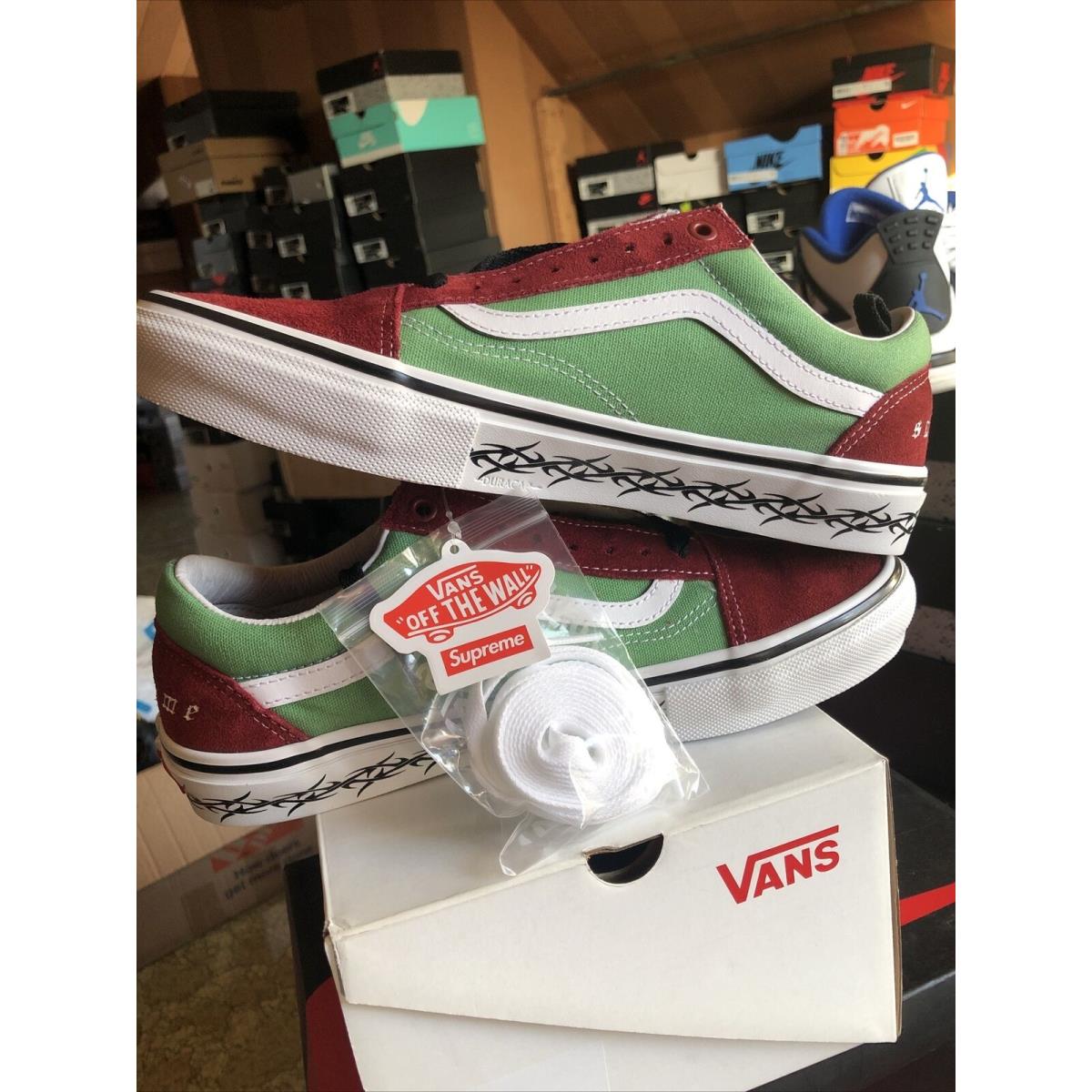 Supreme x Vans Old School Collaboration Product Men`s US Size 9.5 Equivalent