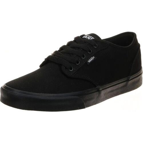 Vans Men`s Atwood Canvas Sneaker Canvas Black Black 11.5US - Black