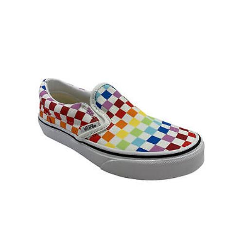 Vans Classic Checkerboard Sneakers Kis US Size 2 White Multicolor VN000EX8U09