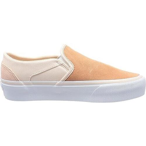 Vans Van`s Women`s Asher Platform Slip ON Shoes Block Peach Size 7