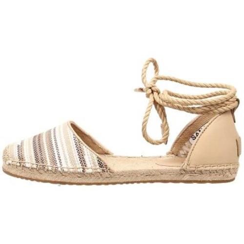 Ugg Australia Women`s Libbi Serape Espadrilles Ankle Strap Summer Sandals Beige