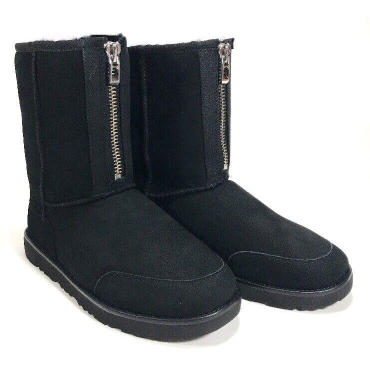 Ugg Mens Classic Short Front Zip Phillip Lim 3.1 Sheepskin Black Winter Boots 11