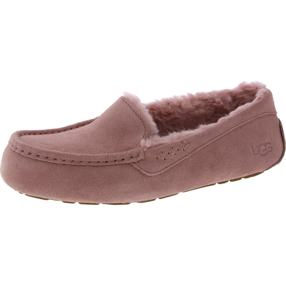 Ugg Womens Ansley Suede Comfy Slip On Moccasin Slippers Loungewear Bhfo 2518