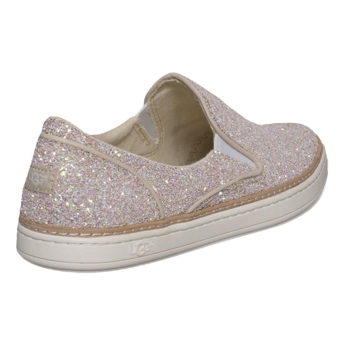 Ugg Adley Powder Chunky Glitter Leather Slip-on Sneakers Size 5