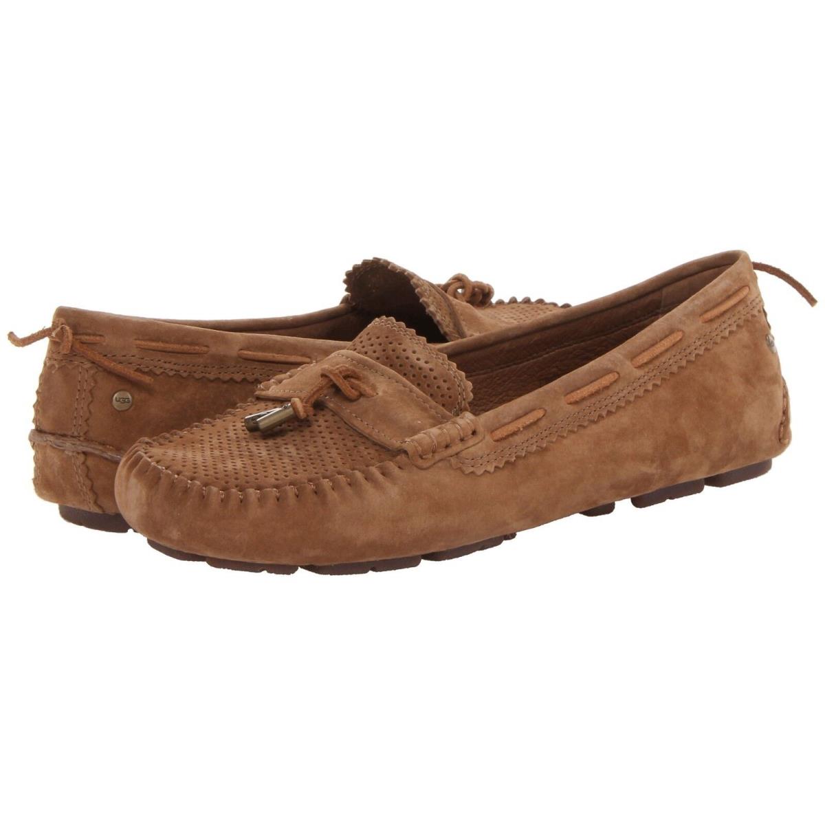 Women`s Ugg Australia Roni Perf Moccasins Brown Suede 1004847