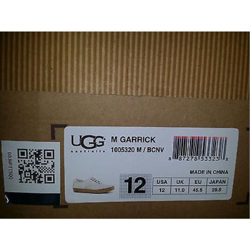 Mens 10 11 12 Ugg Australia Garrick Sneakers + Bonus Lace Cream Black 12