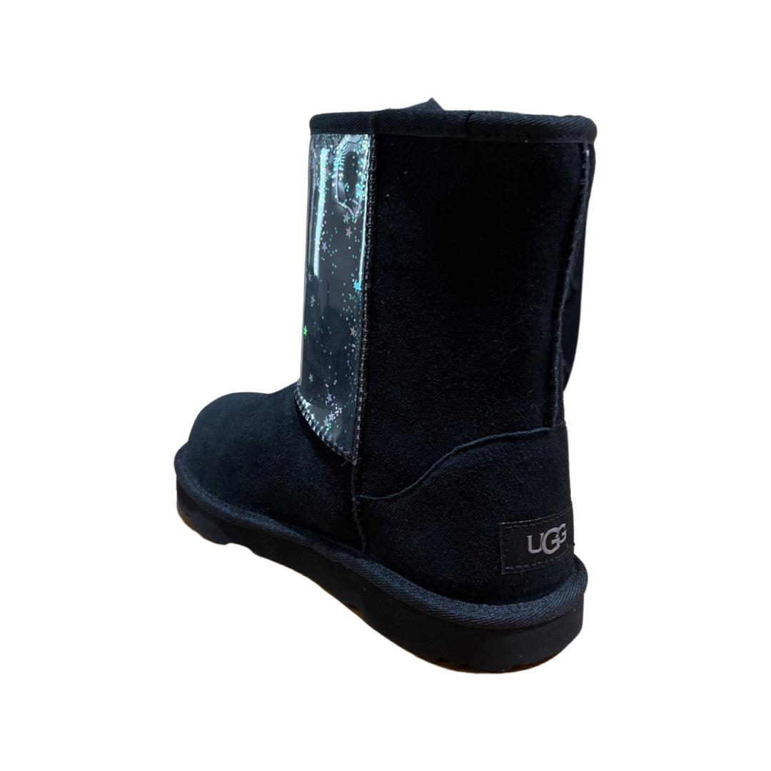 Ugg Kid`s Classic II Clear Glitter Black Boots 1112386K