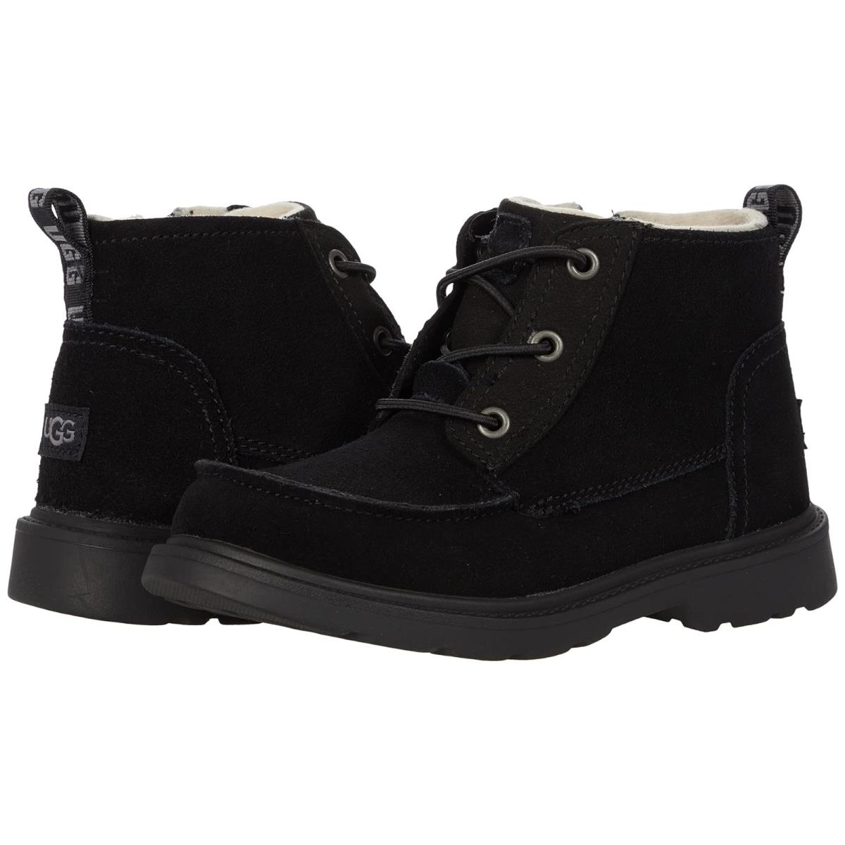 Boy`s Boots Ugg Kids Chelham Weather Toddler/little Kid Black Suede