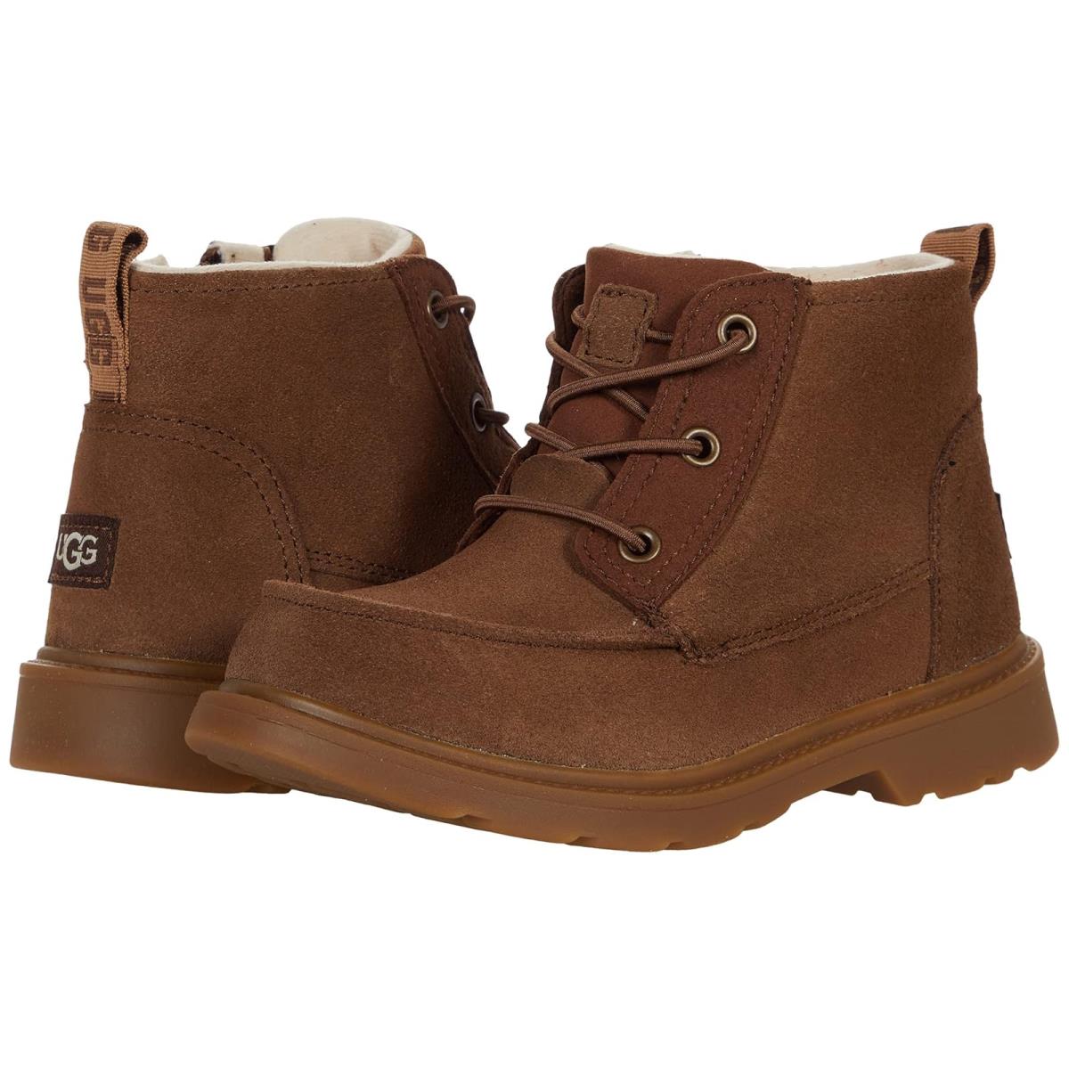 Boy`s Boots Ugg Kids Chelham Weather Toddler/little Kid Walnut Suede