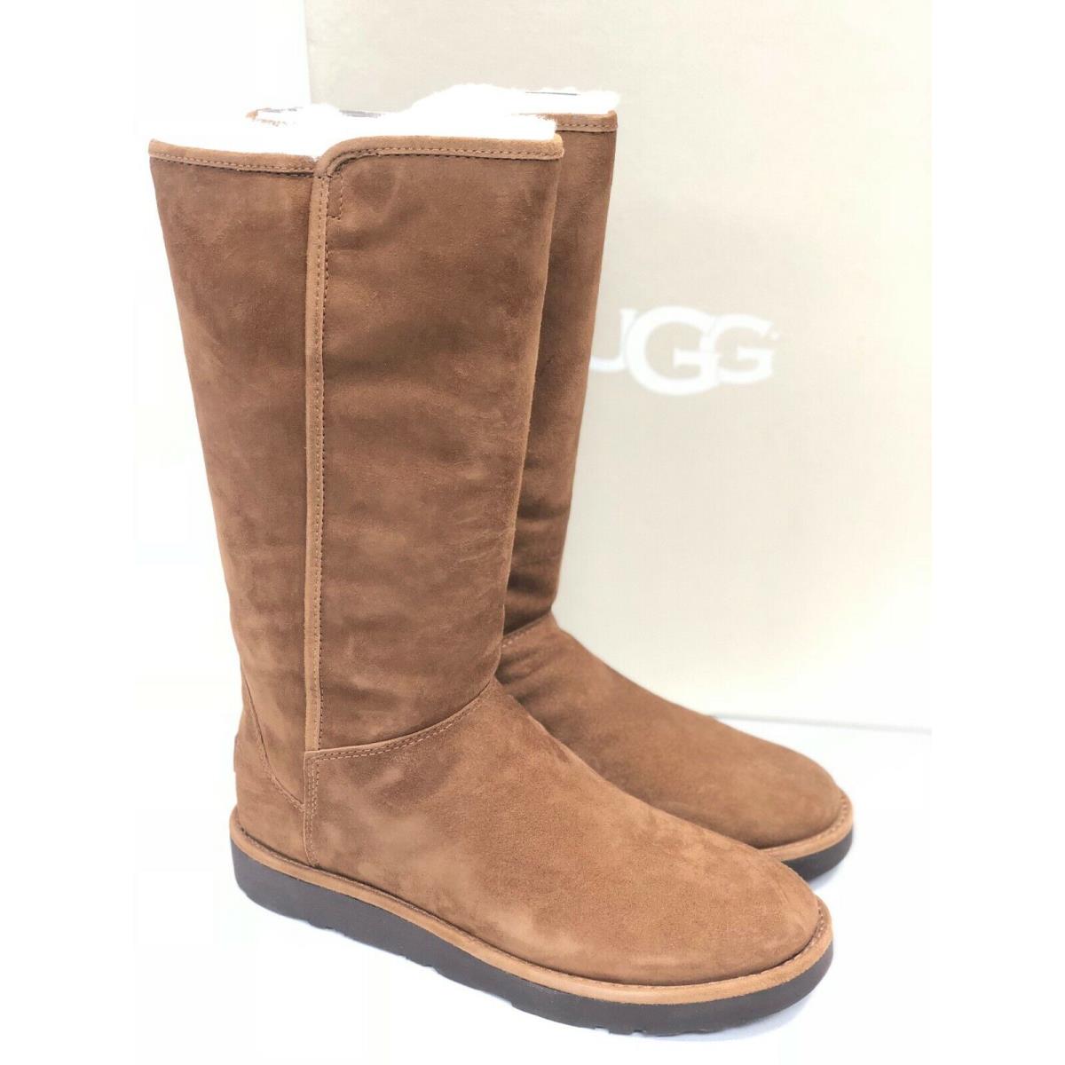 Ugg Australia Women`s Abree II Tall Boots Bruno Brown 1016590 Sheepskin Suede