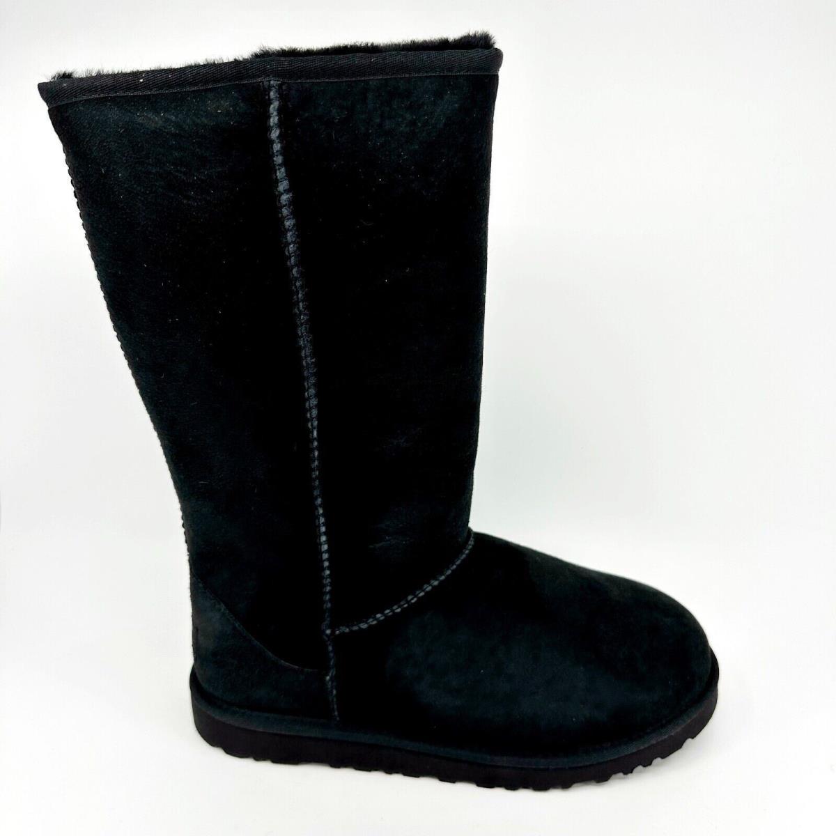 Ugg Classic Tall Black Kids Girls Suede Sheepskin Boots 5229 Blk