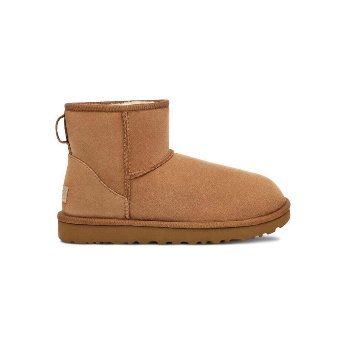 Women Ugg Classic Mini II Boot 1016222 Color Chestnut Suede Upper - Brown