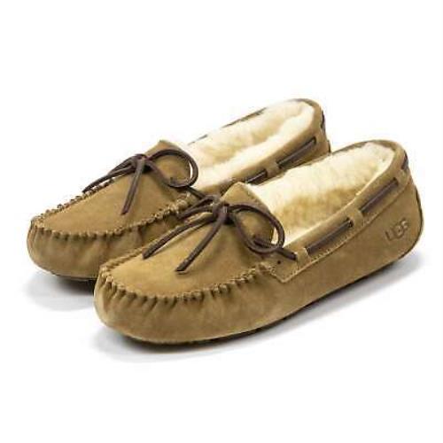 Ugg Australia Dakota Suede Women Moccasins Uggwool Slippers Brown