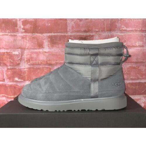 Ugg Men`s Classic Mini Pull-on Weather Boot Metal Grey Waterproof Suede 1130737