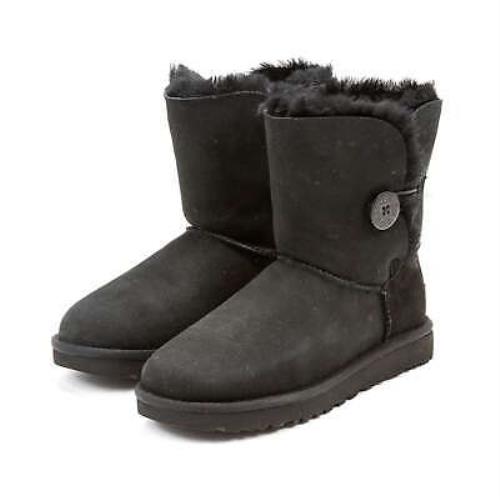 Ugg Australia Womens Bailey Button II Twinface Sheepskin Short Winter Boots Black II