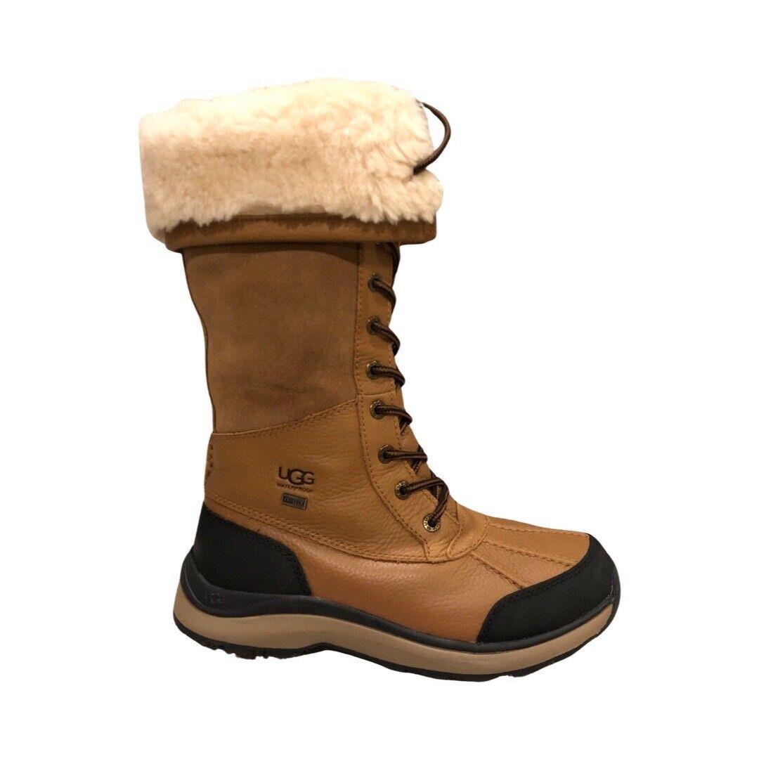 Ugg Women`s Adirondack Iii Tall Chestnut Leather Wateproof Boots 1095142 - Chestnut