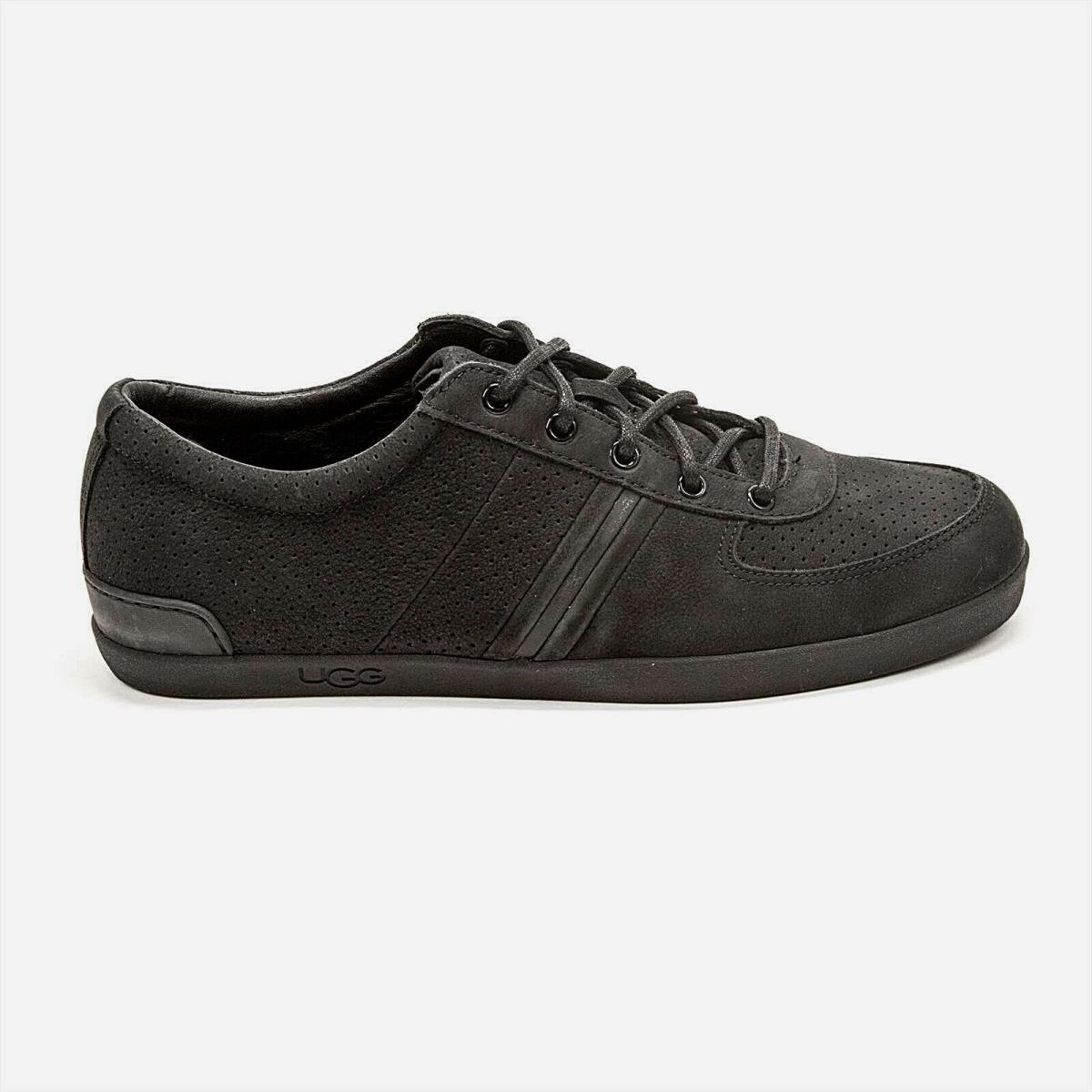 Mens Ugg Brook-lin Casual Black Suede Lace Up Fashion Sneakers