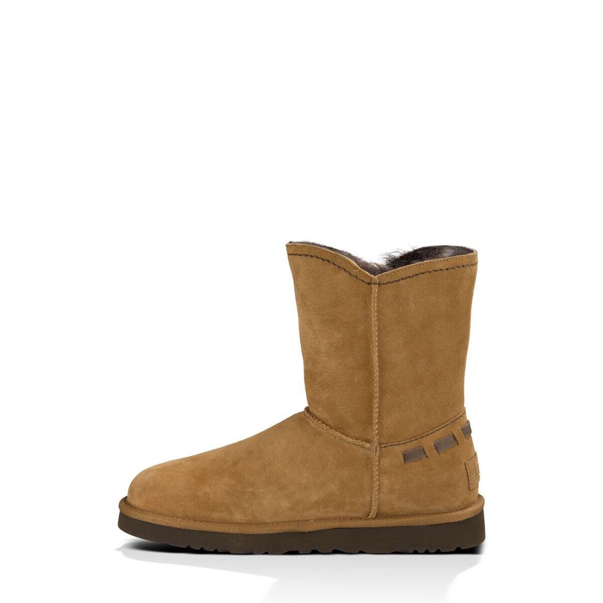 Ugg Australia Women Meadow Ankle Boots Winter Snow Comfort Boots - Chestnut