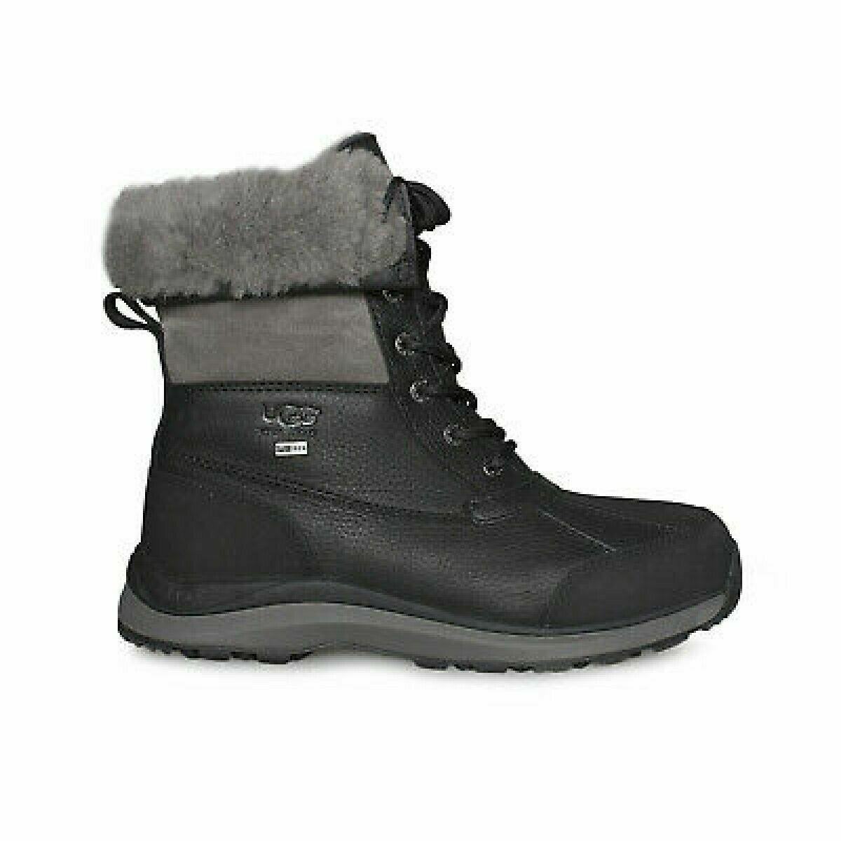 Ugg Adirondack Iii Weather Snow Winter Waterproof Leather Boots Black 6 Reg