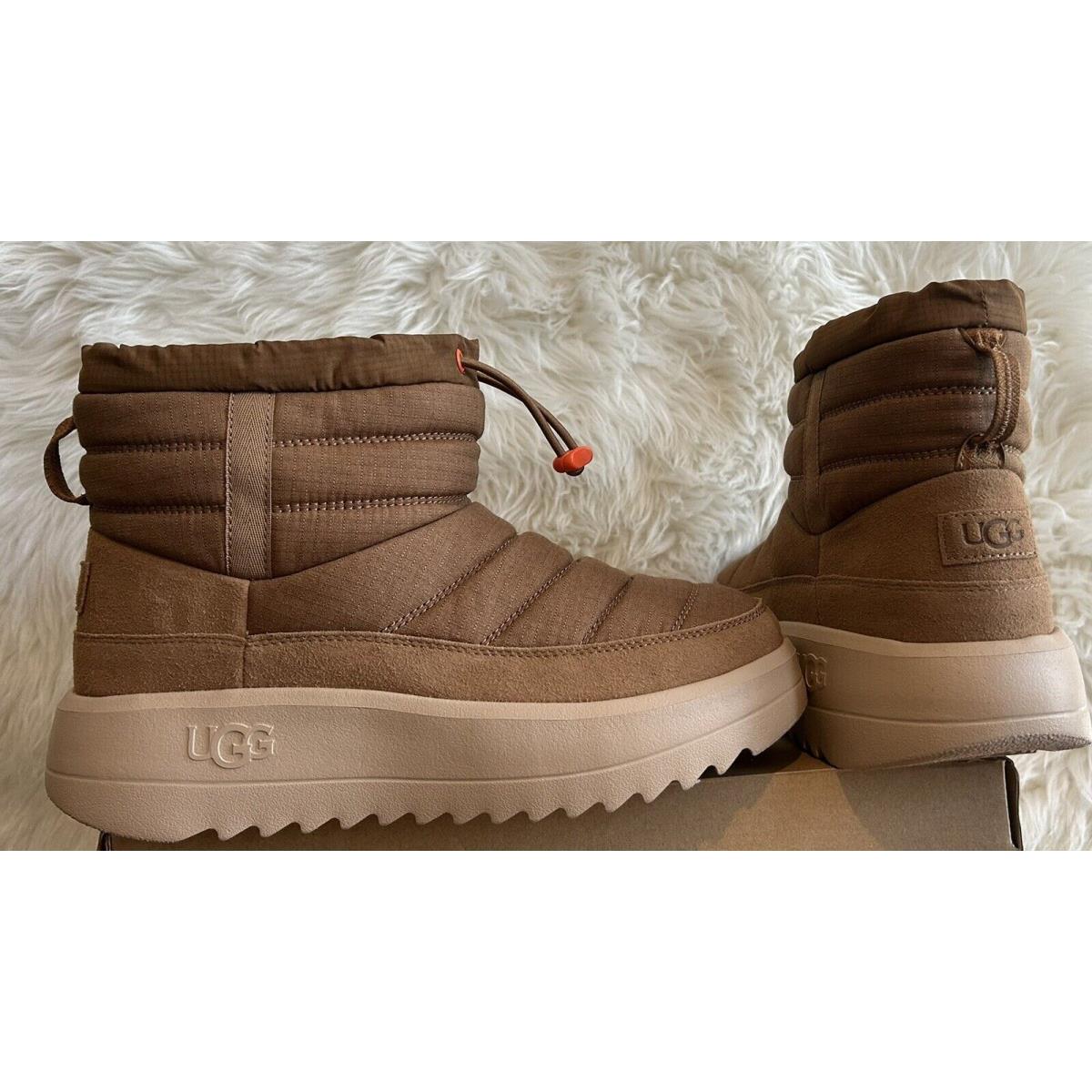 Ugg Maxxer Mini Chestnut Sheepskin Men`s Boots Size US 9 - Brown, Manufacturer: CHE