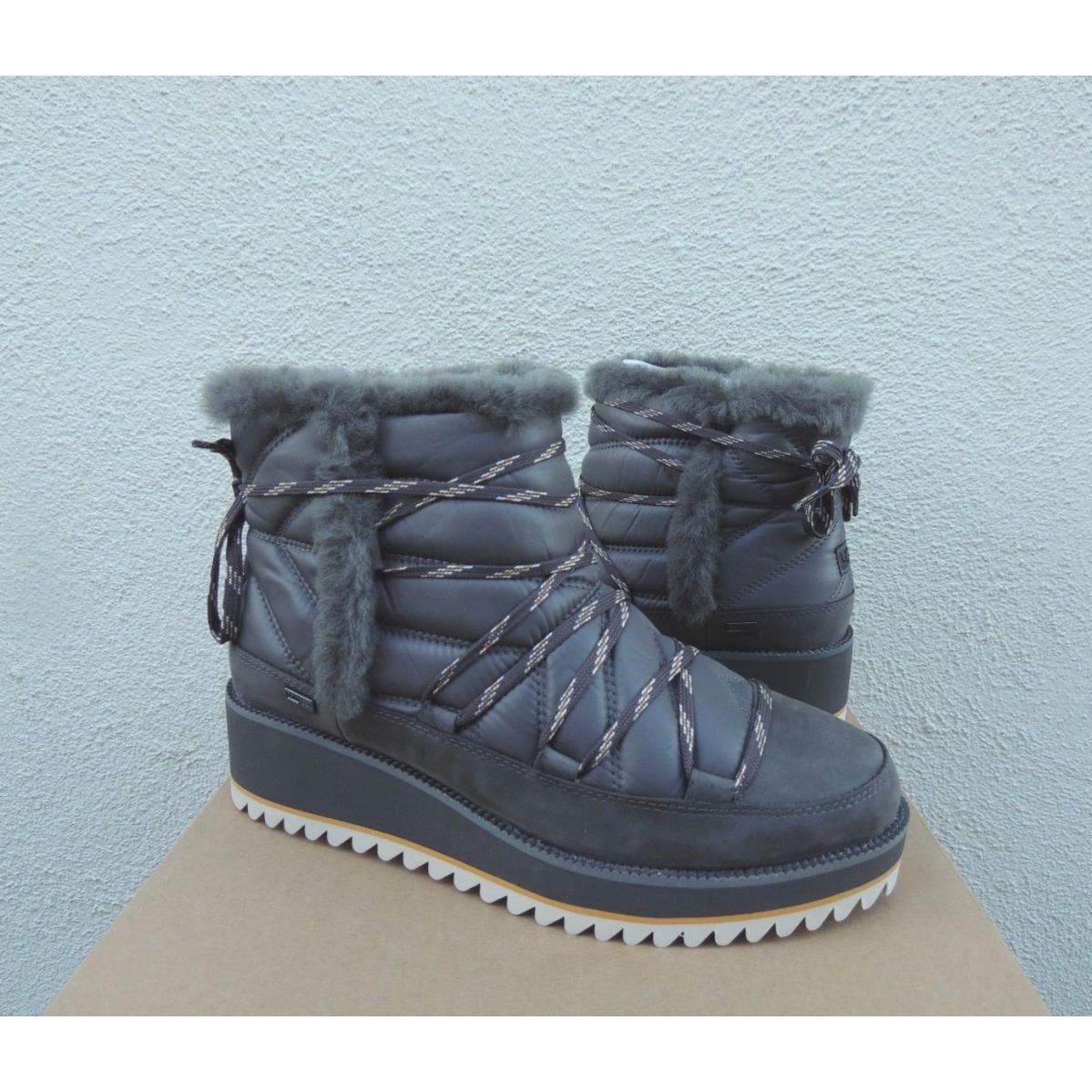 Ugg Cayden Charcoal Waterproof Suede Nylon Winter Boots Women US 5/ Eur 36