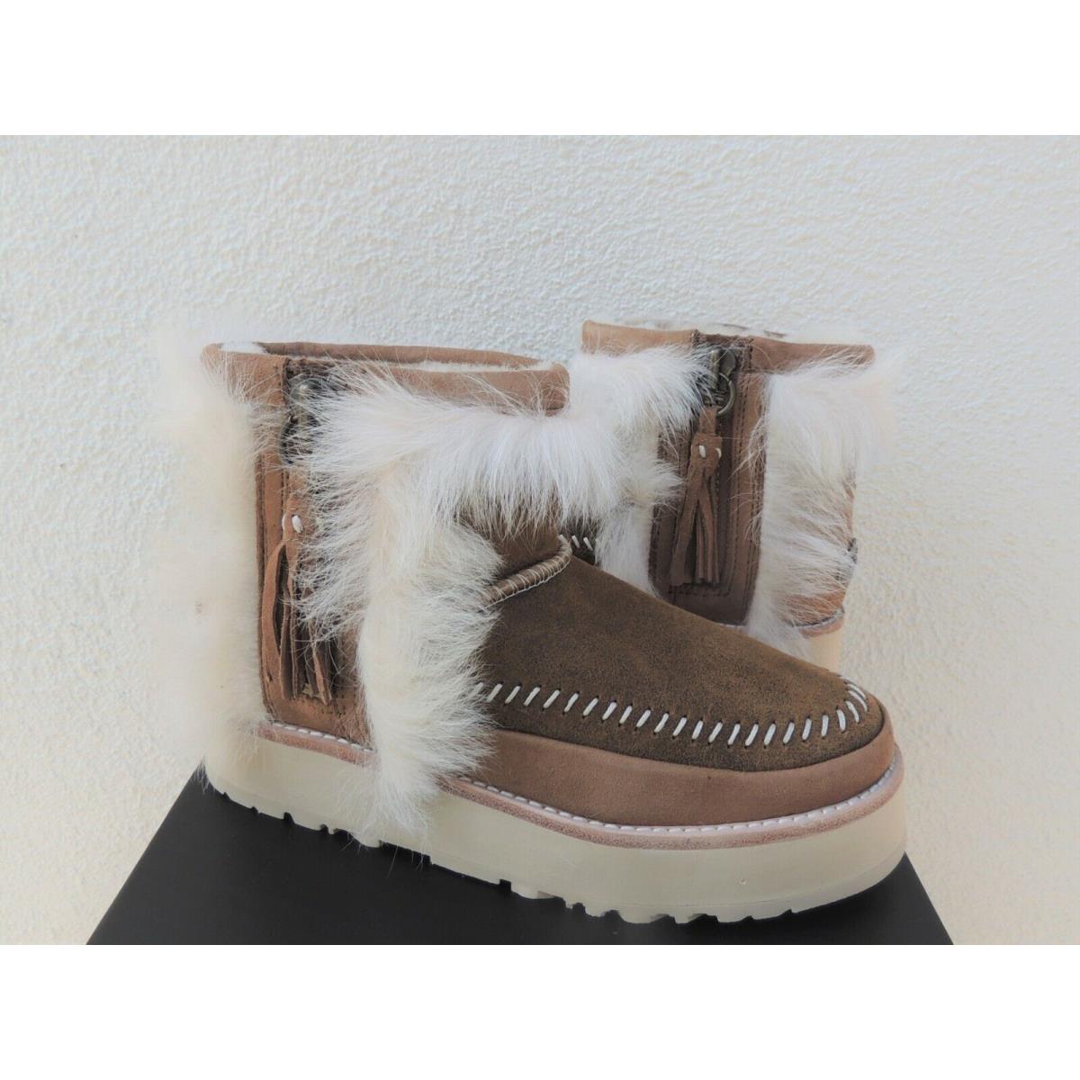 Ugg Chestnut Fluff Punk Toscana Sheepskin Boots Women US 6/ Eur 37