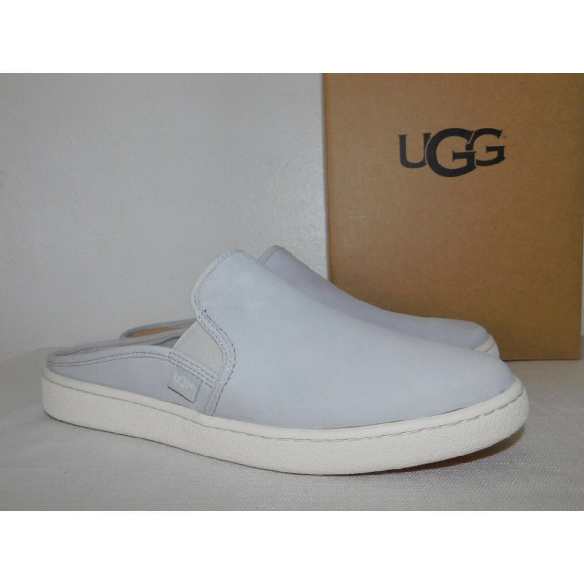 Womens 9.5 LT Grey Ugg Gene Slip ON Backless Nubuck Suede Sneakers Flats