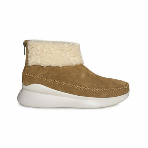 Ugg Montrose Chestnut Sneaker Leather Zip Bootie Women`s Boots Size US 9.5