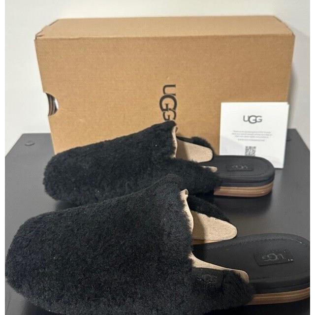 Ugg Janaya Cozy Mule Black Slides Women`s US Size 7